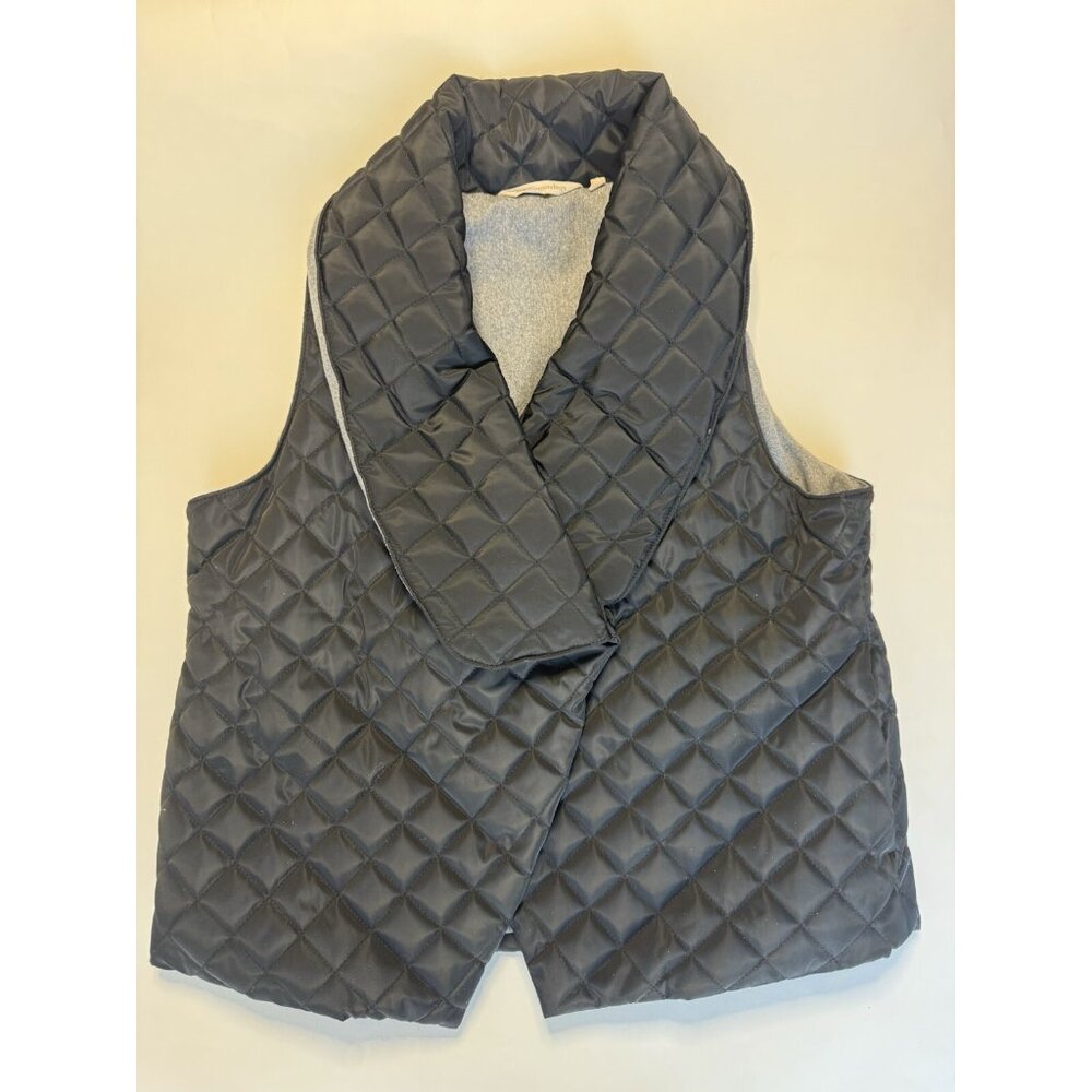 Soft Surroundings Snowline Vest Diamond Quilted Fleece Puffer Jacket Size PM